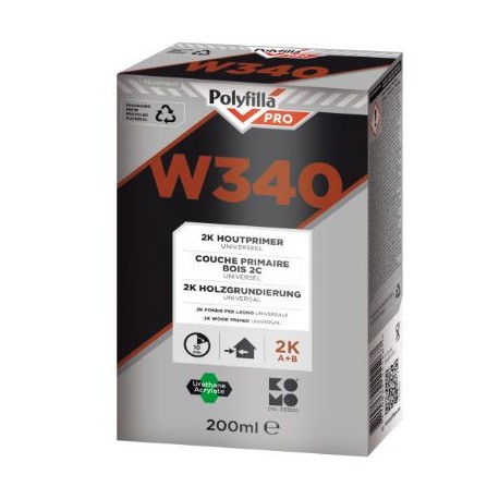 Polyfilla Pro W340 2K Houtprimer set 200ml